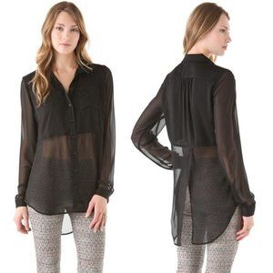 Free People Best of Both Worlds Sheer Blouse